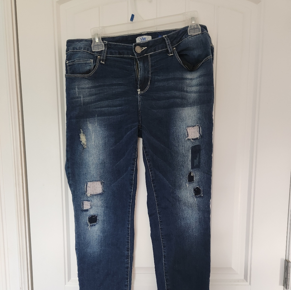 Distressed YMI skinny jeans
